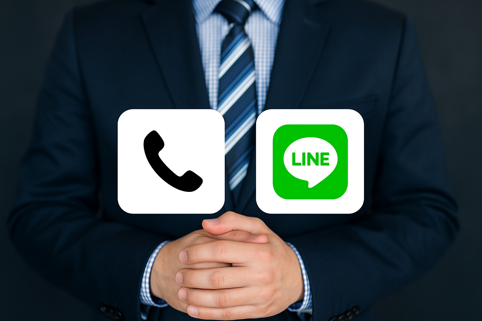 電話やLINEで簡単に問い合わせできる様子