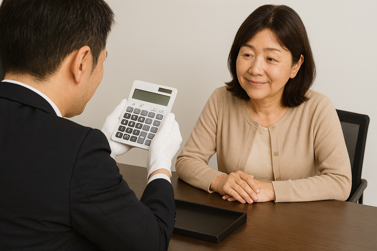 査定金額を分かりやすく提示するシーン